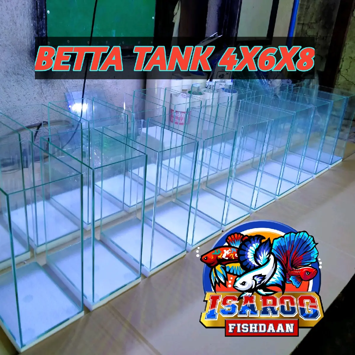 Aquariums for Betta fish 4x6x8/6x6x8 inches and Cut Glass Set