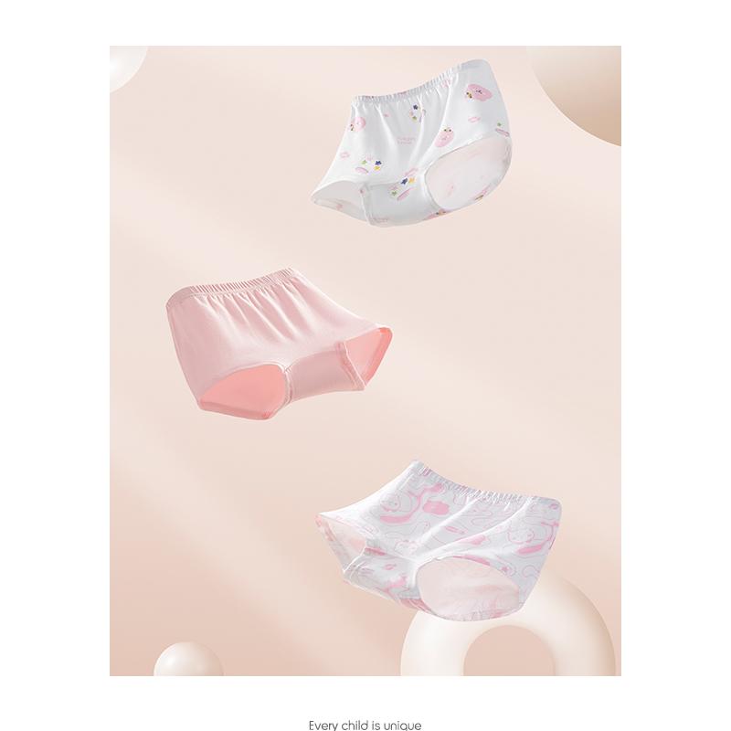 Balabala Quần Lót Cotton Cho Bé Gái, Quần Lót Boxer Đáy Quần Phẳng, Dành Cho Trẻ Em, Thân Thiện Với Làn Da Không Nóng Bỏng, Ba Gói 5