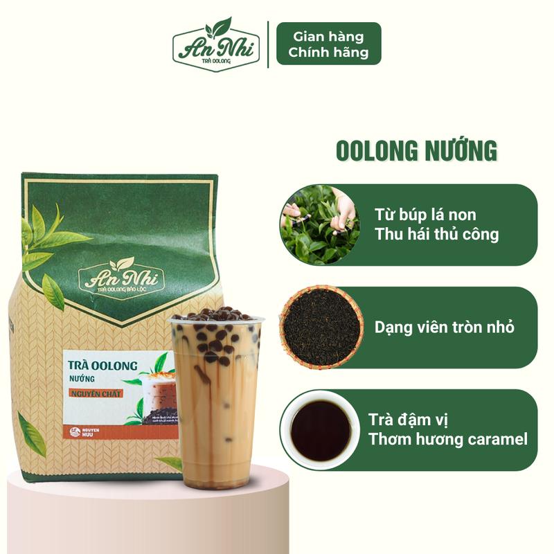 Trà ô long nướng Bảo Lộc An Nhi, Trà olong nướng đậm vị nguyên liệu pha chế pha trà sữa 500g