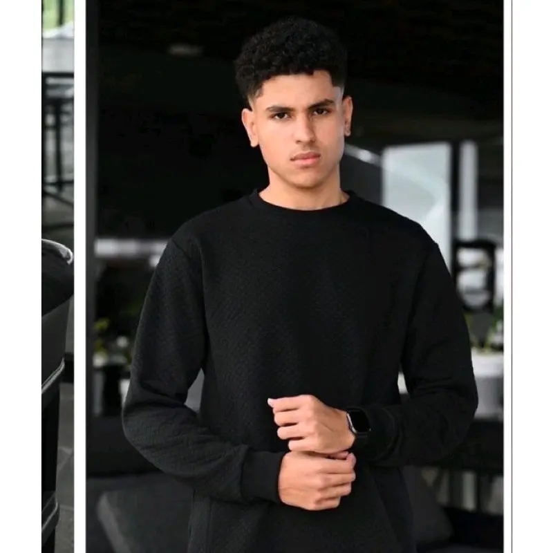 jaket compy crewneck jaket diamond knit jaket cowo cewe keren 100% original Panjang Pria Cowok Crew Neck Knitwear 1