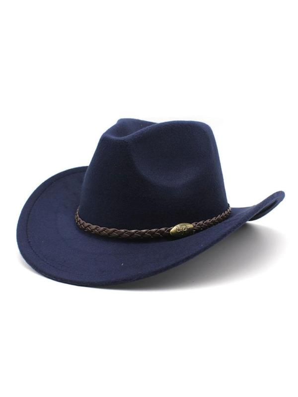 Unisex's Cowboy Hat, Fashionable Wide Brim Hat for Outdoor Activities, Casual Trendy Hat for Men & Women, Fashion Accessories for Daily Wear 2