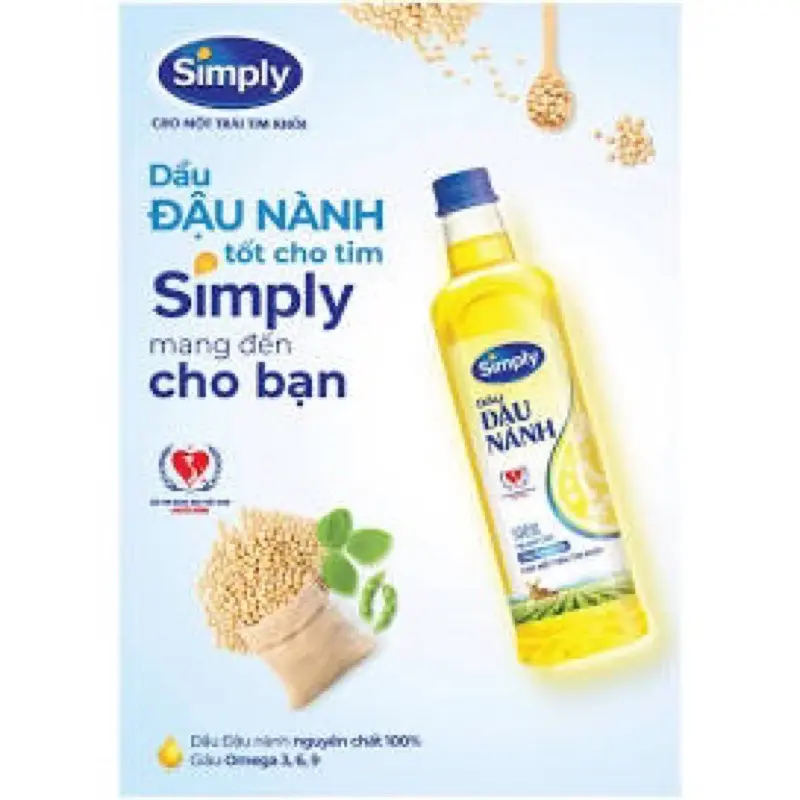 Dầu ăn simply 1L date mới