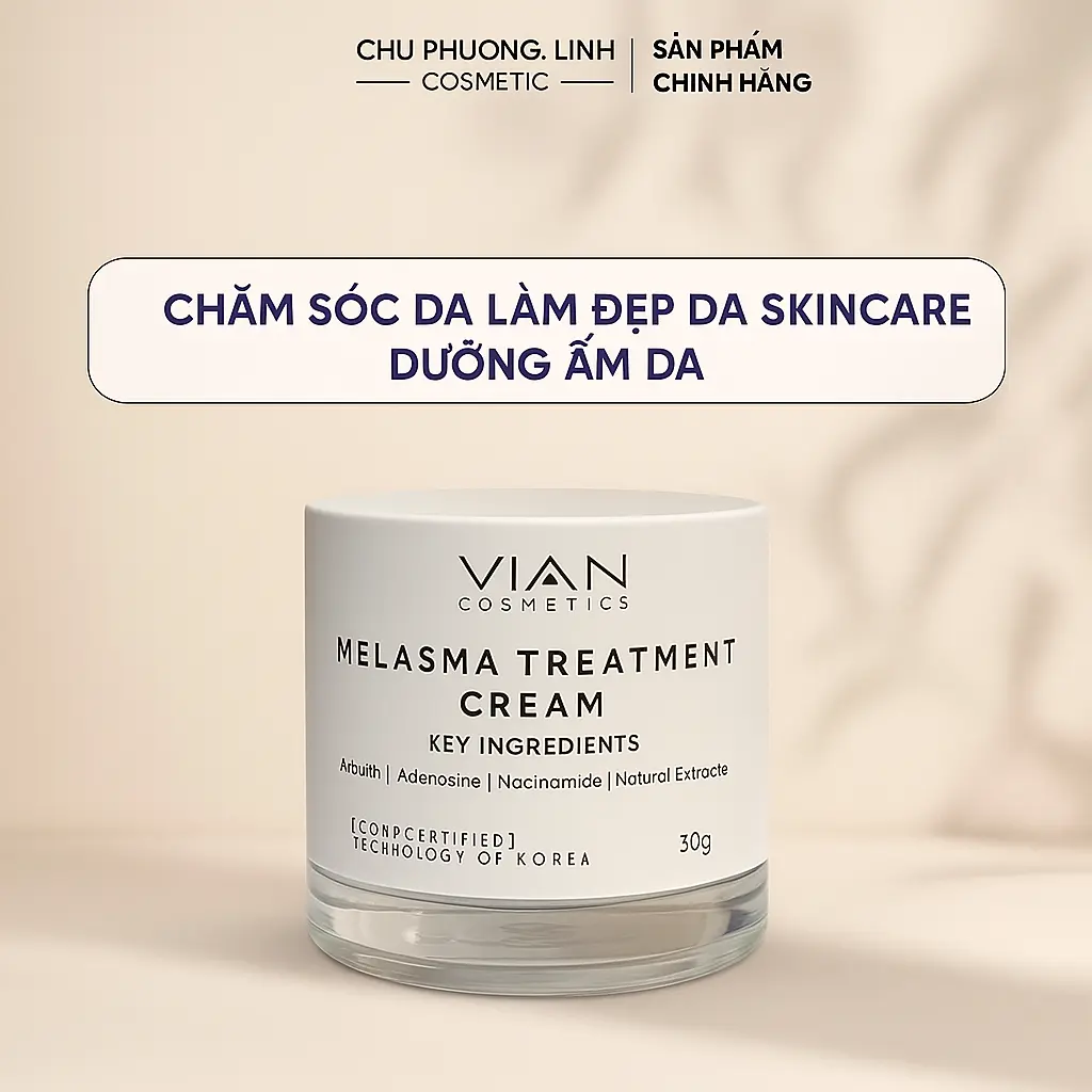Kem Dưỡng Da Ban Đêm Giảm Nám Melasma VIIAN – Giảm Thâm, Sáng Da, Mờ Nám – Hũ 50g -MP0419