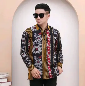 kemeja pria tenun - kemeja tenun pria - baju muslim pria - baju tenun pria - etnik sumba toraja