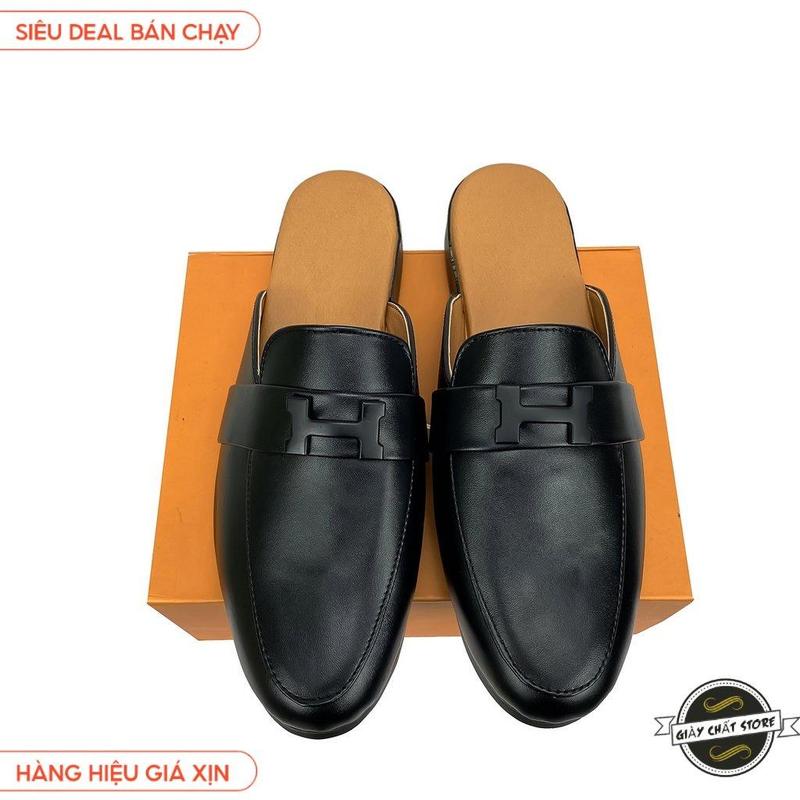Product Introduction of sục nam cao cấp > sục nam hở gót đính mác chữ H sang trọng, Là sự kết hợp hoàn hảo với những bộ âu phục sang trọng, quần vải, quần jean , đẹp mọi nơi Shoes DéP 20