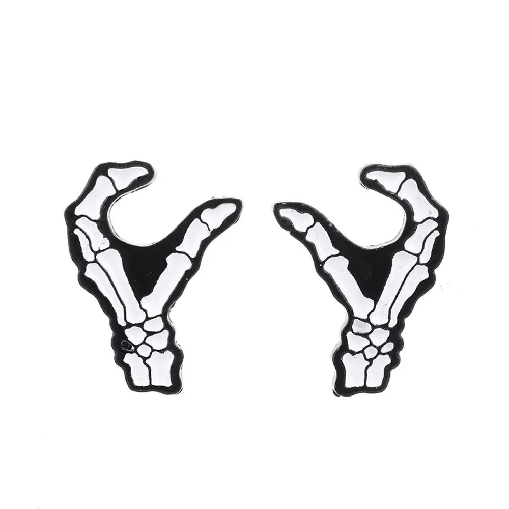 Cartoon Clothes Halloween Jewelry Jewelry Accessories Collar Brooch Bag White Skeleton Brooch Hand Bone Brooch Heart-Shaped Enamel Pin Brooches Pin