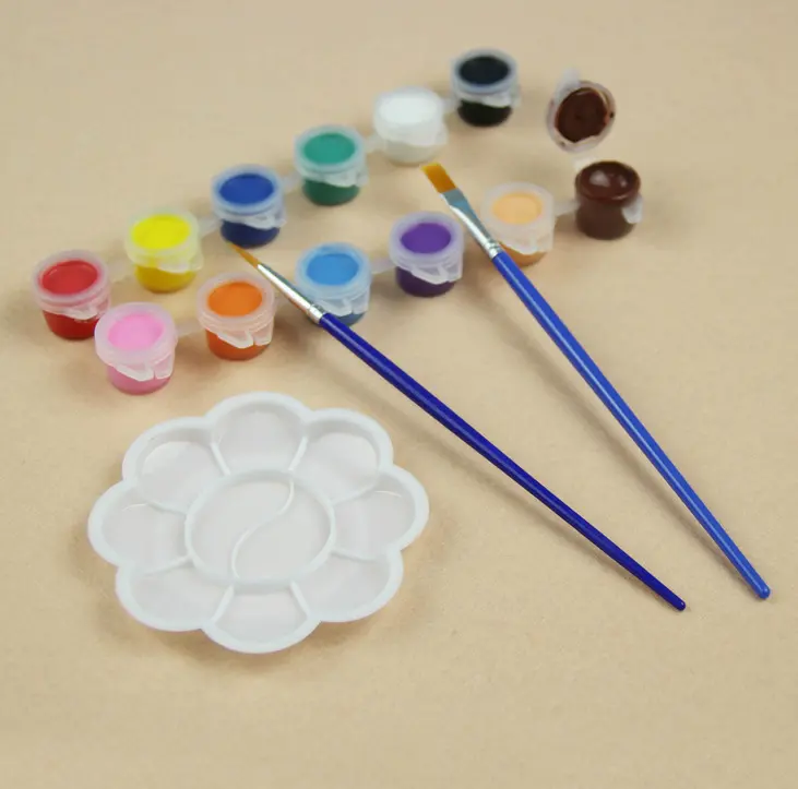 Bộ Màu Acrylic, Sơn Dầu Phủ Bóng, Cọ Vẽ, Khay pha màu Dụng Cụ Tô Tượng 0