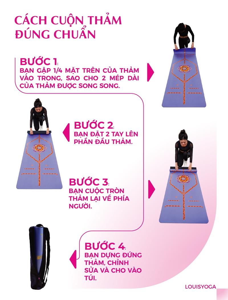 Product Introduction of Thảm Yoga cao su cao cấp Louis Yoga - F23 - Mặt nhám, Bám tay chắc chắn, Chống trơn trượt, Thấm hút tốt, Nhanh khô 29