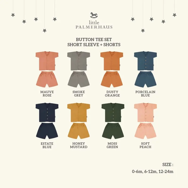 Little Palmerhaus Button Tee Short Sleeve - Setelan Bayi 0