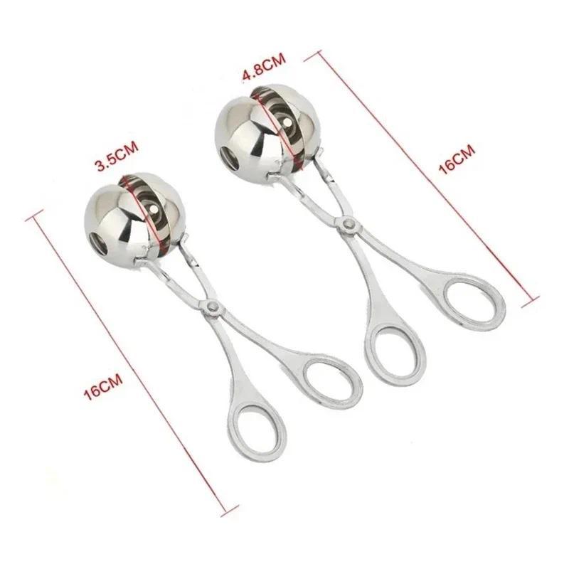 Product Introduction of Meatball Apparatus Maker Clip Fish Ball Rice Ball Making Mold Form Tools Kitchen Accessories Stainless Steel Meat Baller Utensil 7