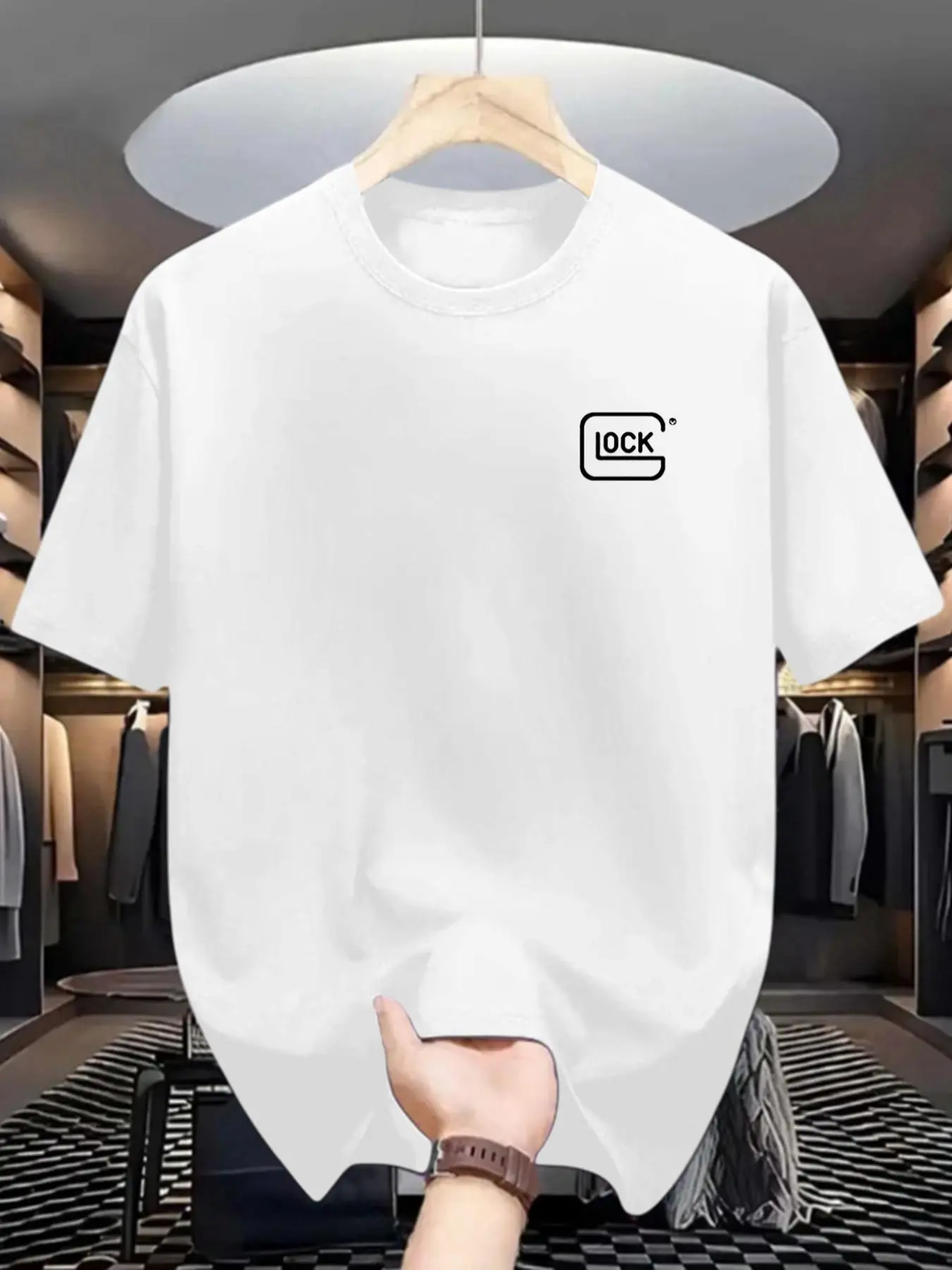 Men's Letter Print Round Neck Tee, Regular Fit Casual Short Sleeve Crew Neck T-Shirt for Summer, Fashion Men's Top for Daily Wear
