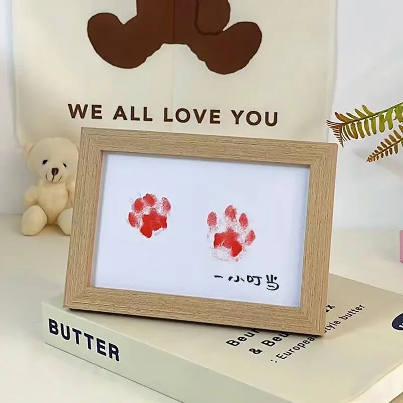 Pet Paw Print Commemorative Frame Handprint Footprint Cat Dog Souvenir Custom Paw Ink Pad Inkless Ink Pad