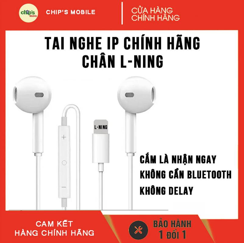 Tai nghe có dây L-ning dùng cho ip 7 plus đến 14PM zin bóc máy