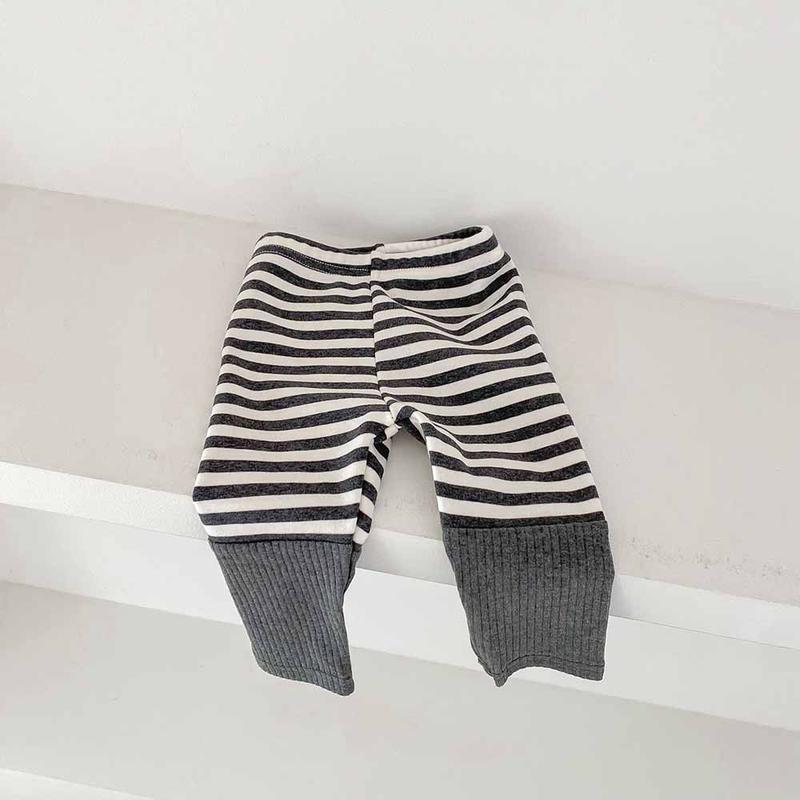 Product Introduction of Ins Korean Spring and Autumn Collection New boy's and girl's Baby Striped Bottom Pants Baby Large PP Pants Children's Color blocked Pants 8