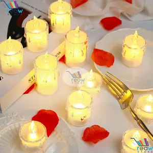 PREMIUM Lilin LED Tears Melting Korea Transparan Hiasan Dekorasi Pesta