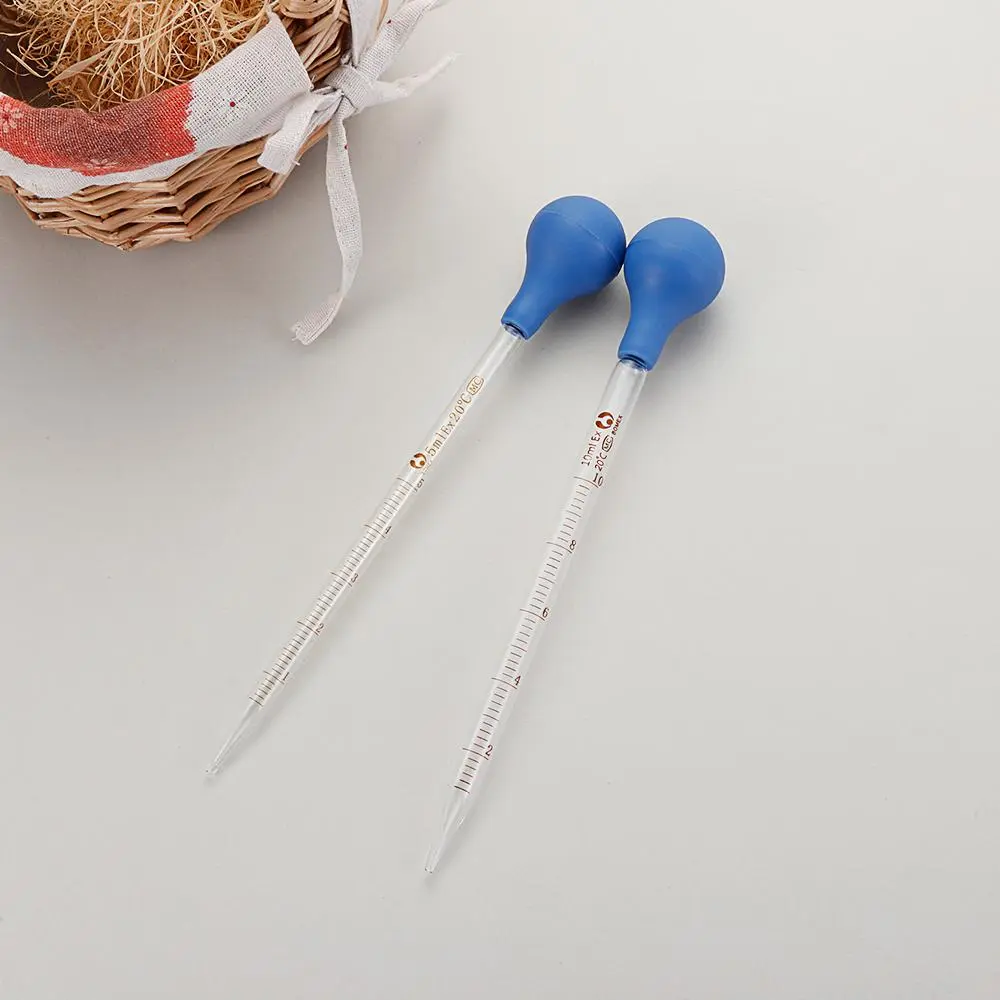 whatter Home Test Tubes Lab Supplies Liquid Transfer Graduated Pipettes Rubber Head Glass Dropper