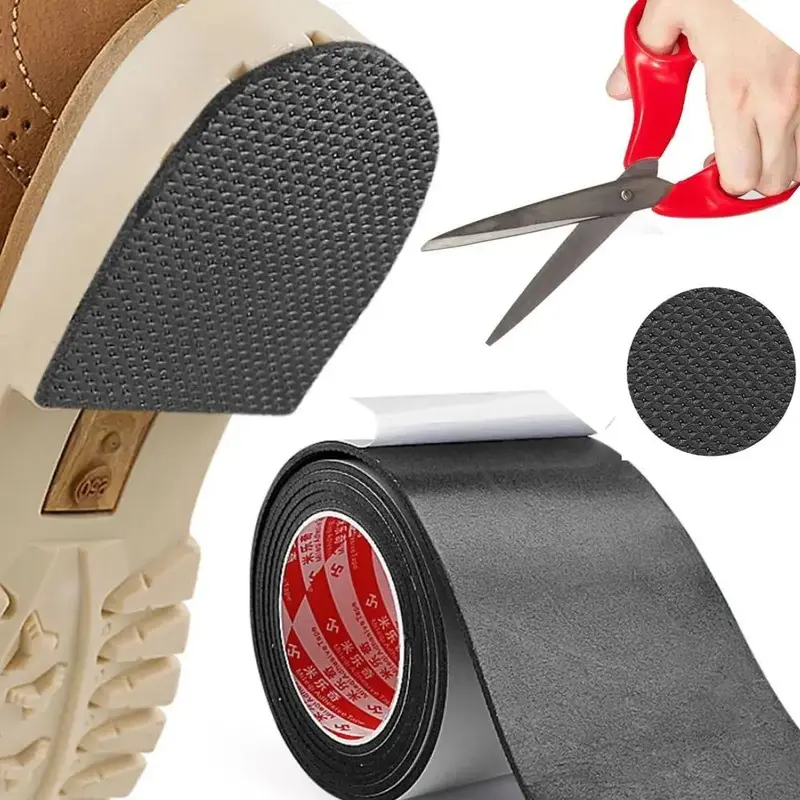 Miếng Dán Đế Chống Trượt, Dài 2M, Miếng Lót Đệm Không Tiếng Ồn, Miếng Lót Đế Ngoài Phục Hồi, Thích Hợp Cho Giày Nam Và Nữ, Đệm Có Thể Đeo Được Phụ Kiện Giày 1
