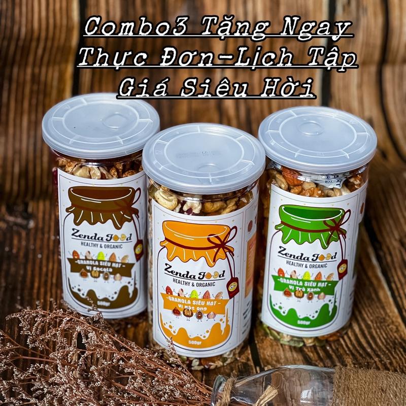 Combo3 hộp ngũ cốc 5% yến mạch tặng thực đơn và lịch tập