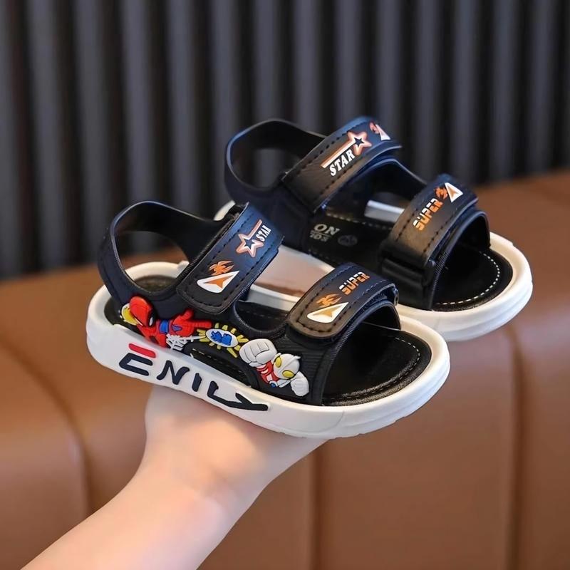 Giày Sandal Bé Trai Đi Học Đi Chơi Dép Quai Hậu Xăng Đan Siêu Nhân Star Super