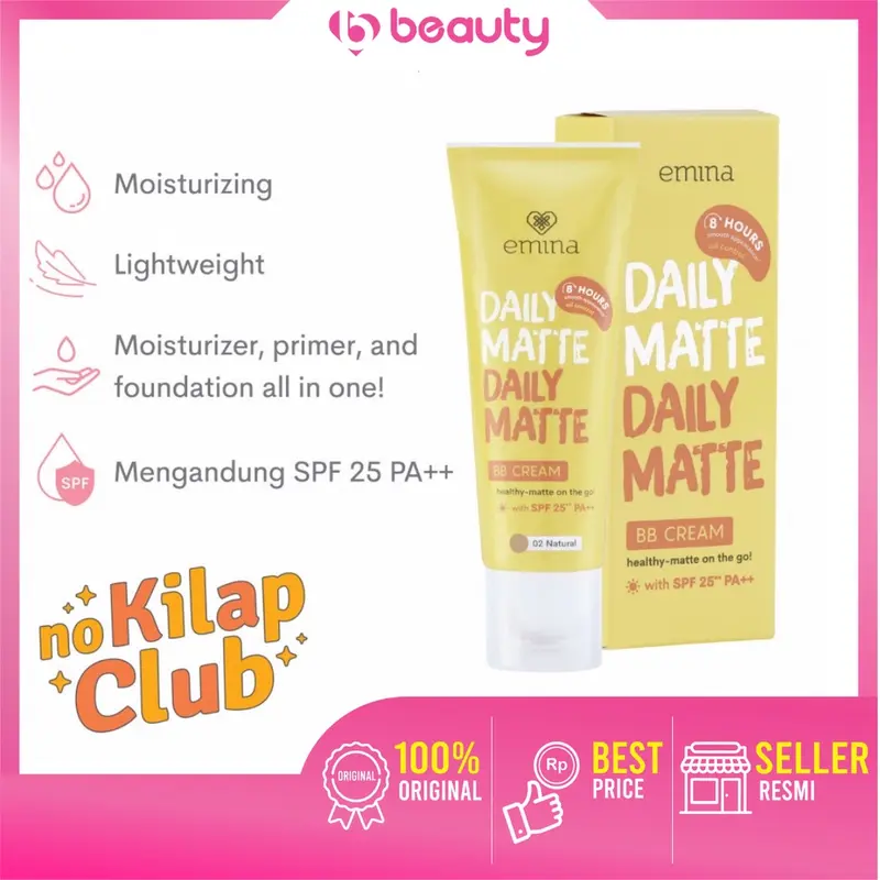 Emina Daily Matte BB Cream 16 g / tidak menimbulkan komedo/jerawat 0