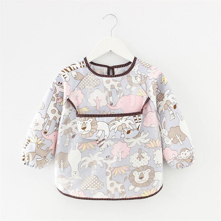 Product Introduction of Newborn Baby Bibs Blouse Waterproof Long-sleeved Reverse Dressing Infant Eating Clothes Apron Bib Protective Clothing 10