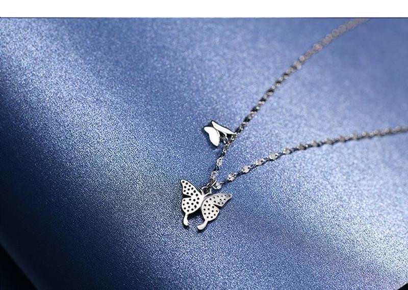 Product Introduction of Vòng Cổ Bạc Sterling S925, Vòng Cổ Bướm Dát Đính, Dành Cho Phụ Nữ Và Trẻ Em Gái, Thiết Kế Đặc Biệt, Dây Chuyền Xương Đòn Thích Hợp Làm Quà Tặng Sinh Nhật Bạn Gái Và Bạn Gái 9