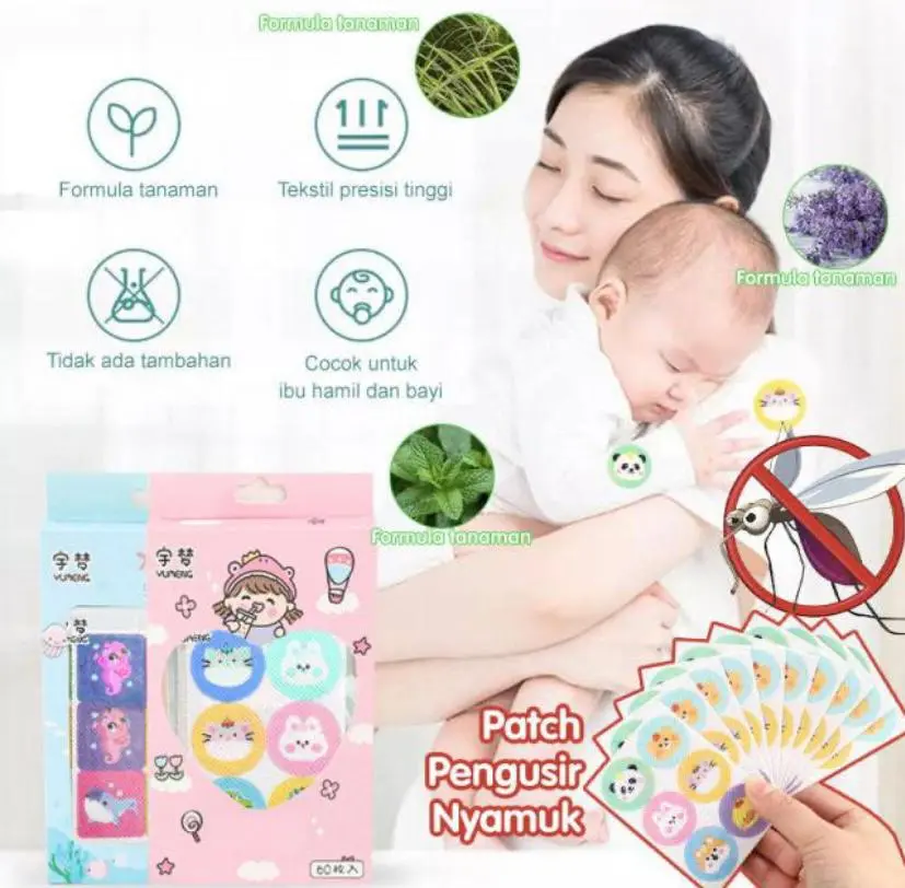 Sticker Anti Nyamuk bayi Mosquito Repellent Patch isi 36pcs
