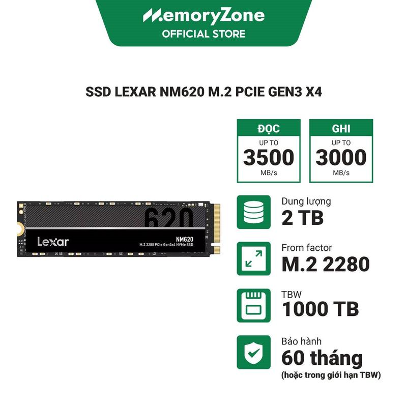Ổ cứng SSD Lexar NM620 M.2 PCIe Gen3 x4