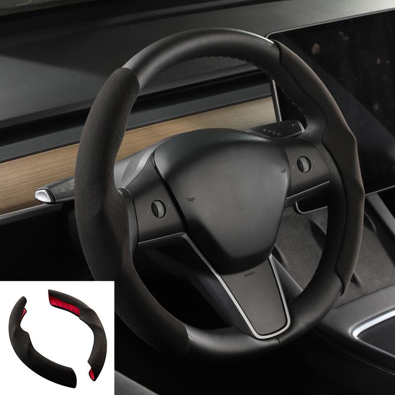 Product Introduction of Car Steering Wheel Cover Suede Carbon Fiber Ultra-thin Sweat-absorbing Special Steering Wheel For Tesla Model 3/Y Cars Accessories 29