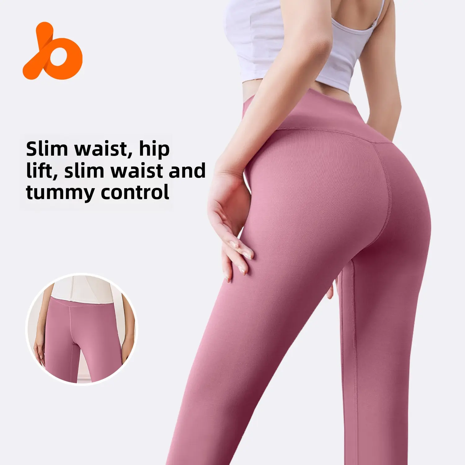 Nude Yoga Pants Women's Peach Hip High Waist Hip Lifting Sports Fitness Pants Abdomen Tight Fit Yoga Pants Women