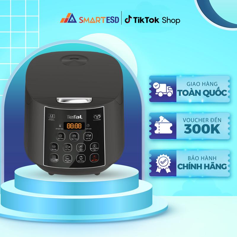Nồi cơm điện tử Tefal RK736B68 - 1.8L - 750W - Lòng nồi dày 1.985mm - Hàng chính hãng - Bảo hảnh 24 tháng Nấu Cơm Cooker noicomdientu