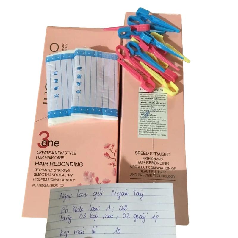 ( Tặng 100 tờ ép + 6 Kẹp định hình mái nam , Hạn 2027 )  Thuốc Ép Side Nam 1000 ml / 500ml Kem đặc ( Ngoclan hair ) Thuốc ép Tóc Nam nữ Sẵn định hình .