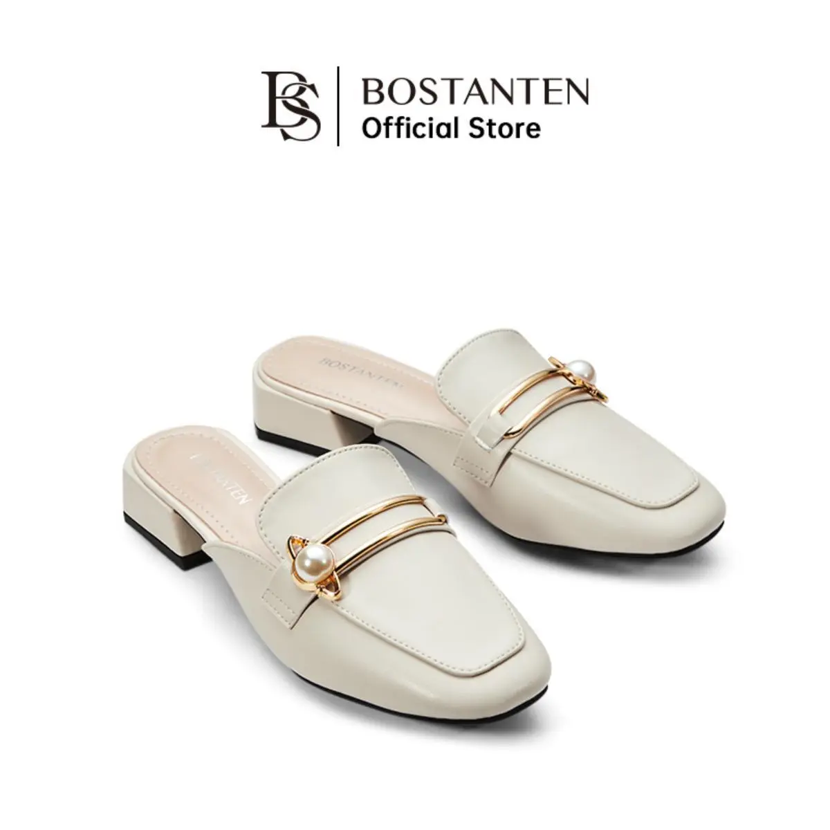 BOSTANTEN*Popsea Sepatu Hak Tahu Sepatu Mules Flatshoes Heels