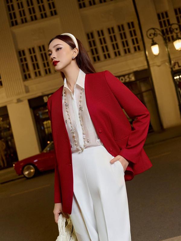 Áo blazer trơn dài tay Bohee -A341