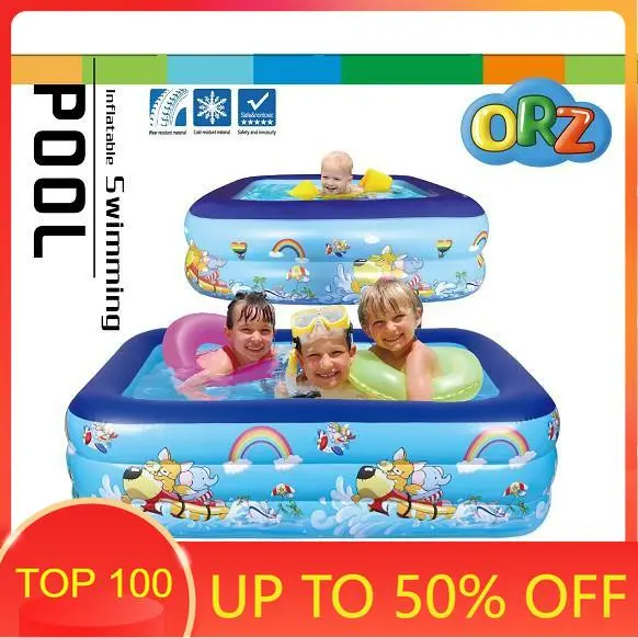 Inflatable Swimming Pool Thickened Family Lounge Pool for Kids Cars  Homes Electric Air Pump Boys Girls Gift Set