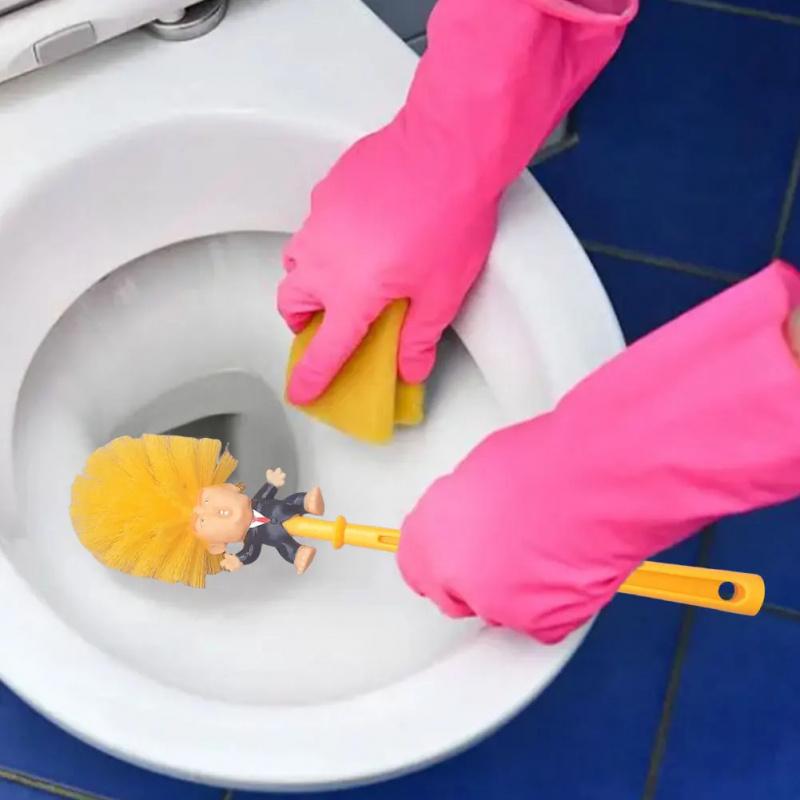 Product Introduction of Donald Trump Bathroom Cleaning Brush Funny Trump Toilet Cleaning Brush Novelty Gifts Toilet Bowl Brush Bathroom Cleaning Tools 5