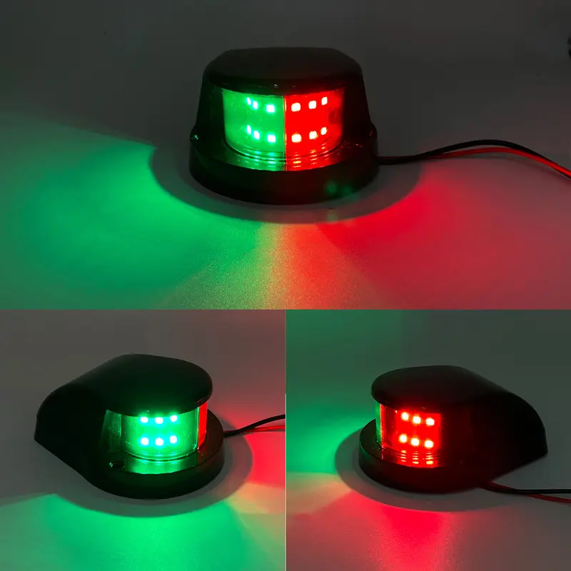 Đèn Điều Hướng Thuyền LED, Xeriok, Không Thấm Nước, Siêu Sáng, Tiện Ích Du Thuyền, Khả Năng Hiển Thị Cao, 12V, Thích Hợp Cho Tàu Biển, Đèn Thuyền Điện, Đèn Tín Hiệu Màu Đỏ Và Xanh Lá Cây 7