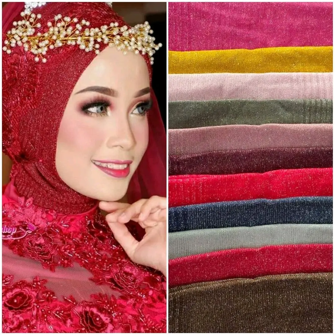 Hijab Pashmina Gliter pengantin || Pashmina Gliter Rajut || Hijab Pengantin || Hijab Wisuda