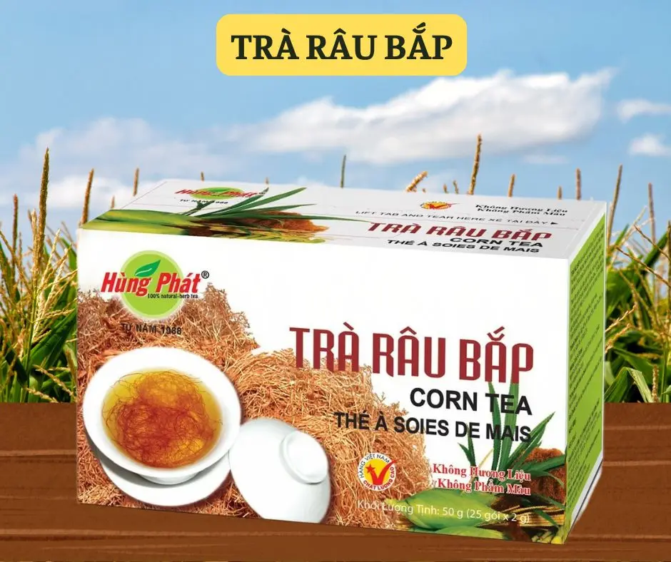 TRÀ RÂU BẮP (25Gói x 2G) - THƯƠNG HIỆU HÙNG PHÁT
