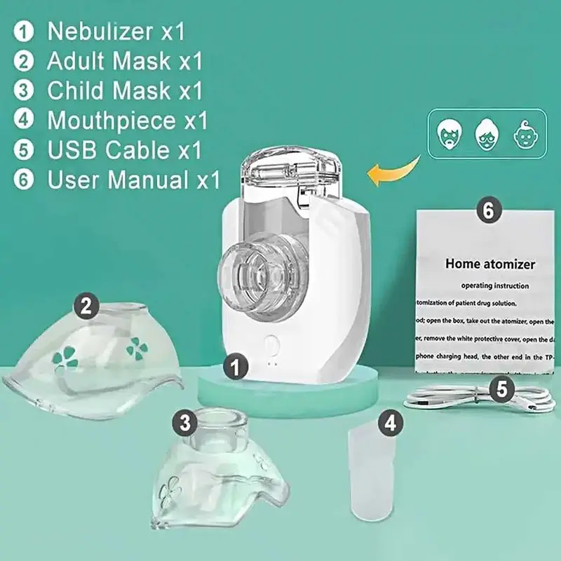 LEGGONG Alat Terapi Pernapasan Handheld Nebulizer Inhaler Atomizer - HSK-W005 7