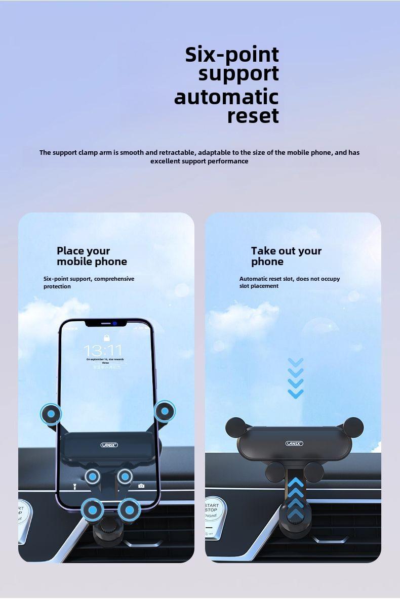 Product Introduction of Car Phone Holder, Non-Blocking Air Vent Mount, Navigation Stability Support Stand 2