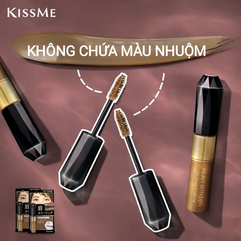 Mascara Chải Đổi Màu Lông Mày Chống Lem Trôi Kissme Heavy Rotation Coloring Eyebrow (8g) Cosmetic Women 1
