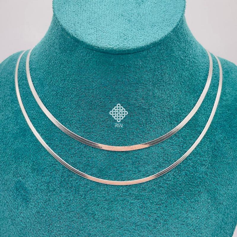 Dây chuyền titan unisex sợi mì Vòng cổ titan lụa mỏng không phai màu không rỉ sét dày 1 li và 2 li Trangsucmoiluatuoi