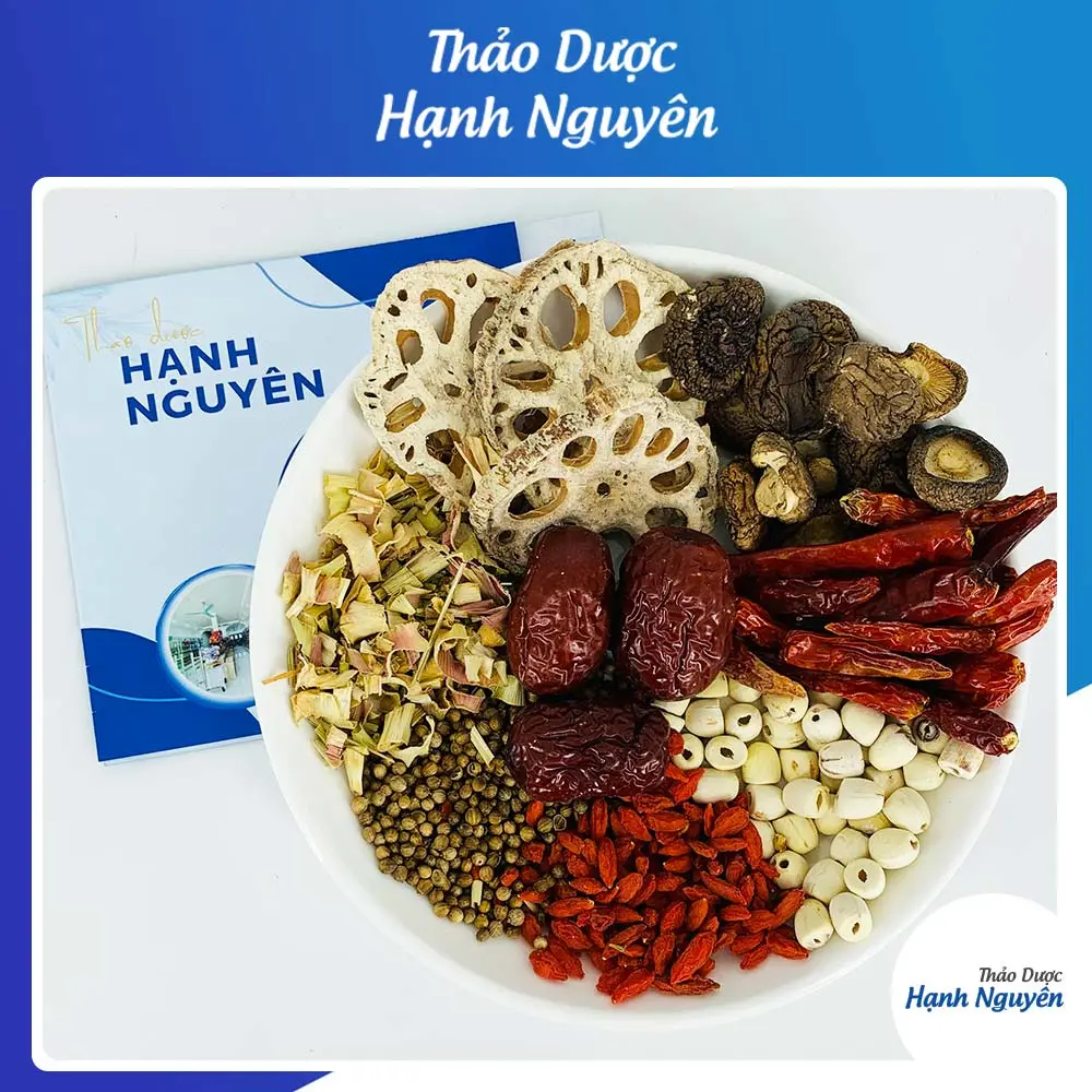 Gia vị nấu gà tiềm ớt hiểm 100g, thơm ngon và tiện dụng, nấu lẩu, hầm gà, chim -  Thảo dược Hạnh Nguyên