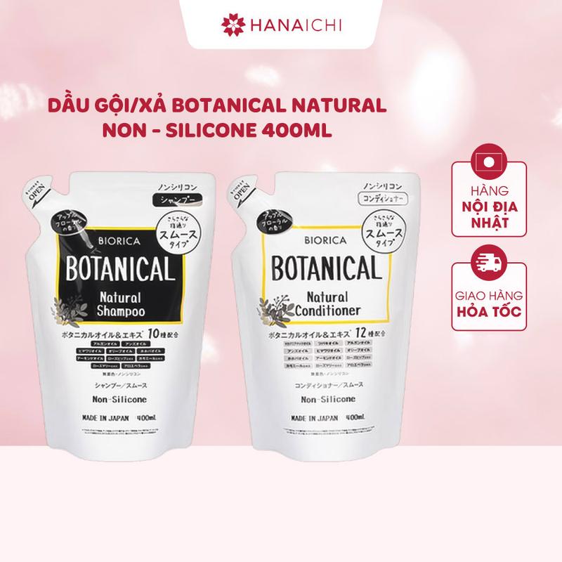 Dầu Gội Và Dầu Xả Hatomugi Botanical Táo Đen Nhật Bản 400ml Dưỡng Tóc Chăm Sóc Tóc Collagen Nữ Women