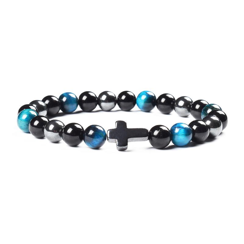 Product Introduction of Vòng Tay Bảo Vệ Ba Lần, Được Làm Bằng Hematite Tự Nhiên, Đá Mắt Hổ Đen Và Hạt Đá Mắt Hổ, Thích Hợp Cho Phụ Nữ Và Nam Giới, Vòng Tay Chéo, Mang Lại May Mắn, Hiệu Ứng Bó Sát 17
