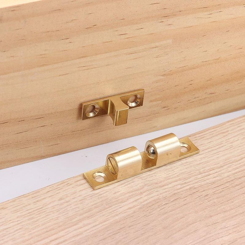 Product Introduction of 1Pcs Adjustable Double Spring Steel Ball Bead Lock 40/50/60/70mm Damper Buffer Door Catch Brass Copper Door Bumper for Furniture Cupboard Cabinet Door 21