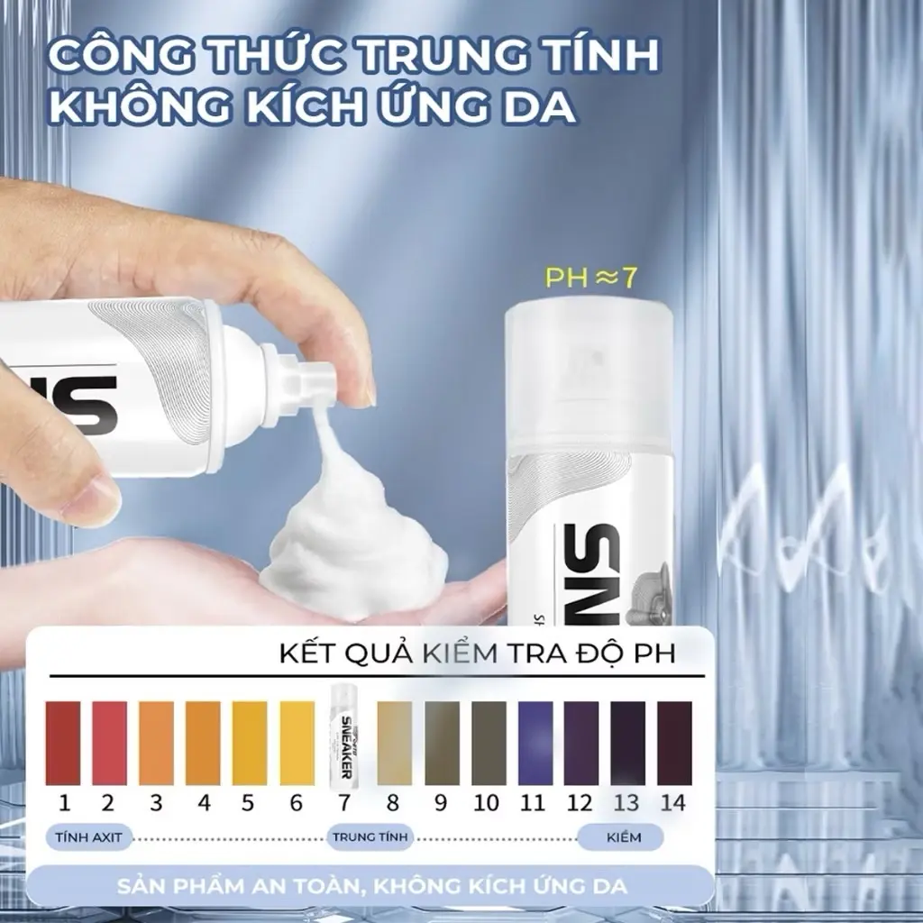 Combo 3 Chai Xịt Tạo Bọt Vệ Sinh Giày Sneaker Cao Cấp Tặng Kèm Bàn Chải Đa Năng - 5