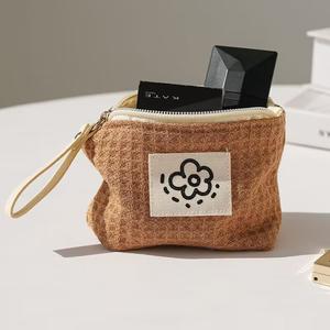 Wallets Dompet Sifar Wafel, Gaya Jepun, Reka Bentuk Minimalis, Rantai Pergelangan tangan, Bunga Musim Panas Selempang