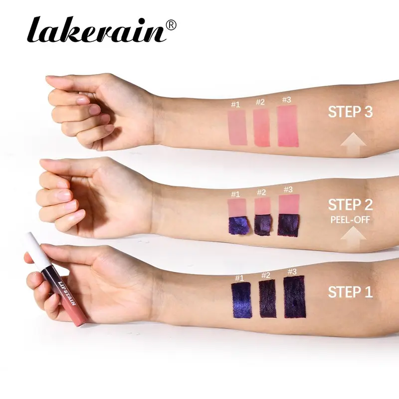 Long-lasting Peel-off Lip Stain Set, 3 Counts/set High-pigment Moisturizing Lip Stain, Easy To Apply and Remove, Ideal for All Skin Tones, Valentine's Day Gift, Gifts for Girlfriend 5
